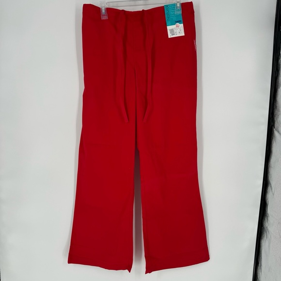 NWT Landau Natural red straight leg drawstring scrub pants - Picture 2 of 10